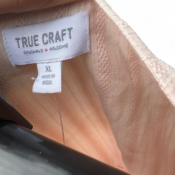 NWT True Craft Pink Tie Top, 100% Cotton, Women’s Size XL - Picture 5 of 7